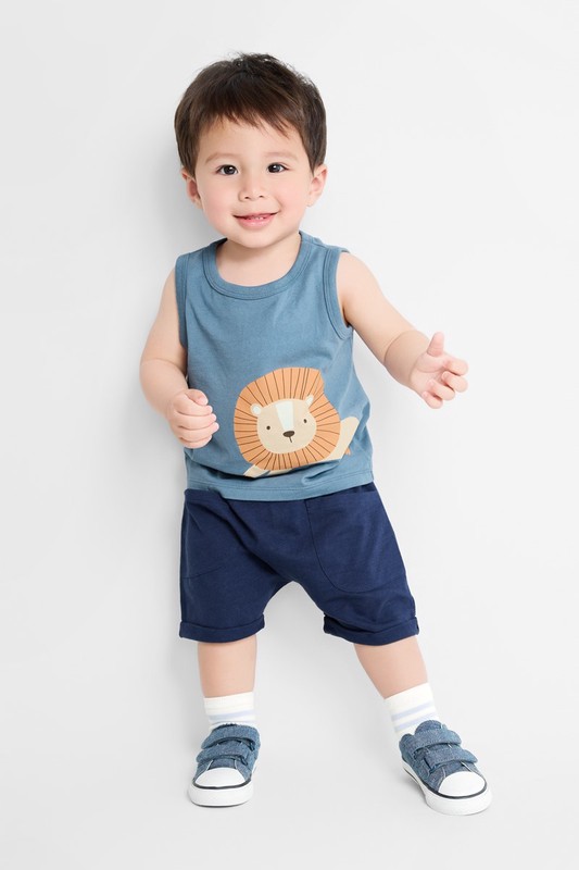 竹節棉口袋短褲-Baby