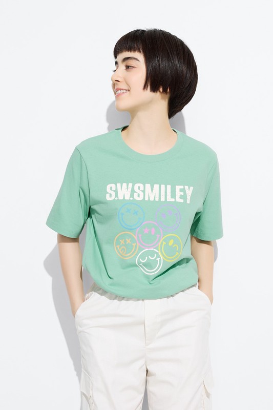 S.W.SMILEY®寬版印花T恤-06-女