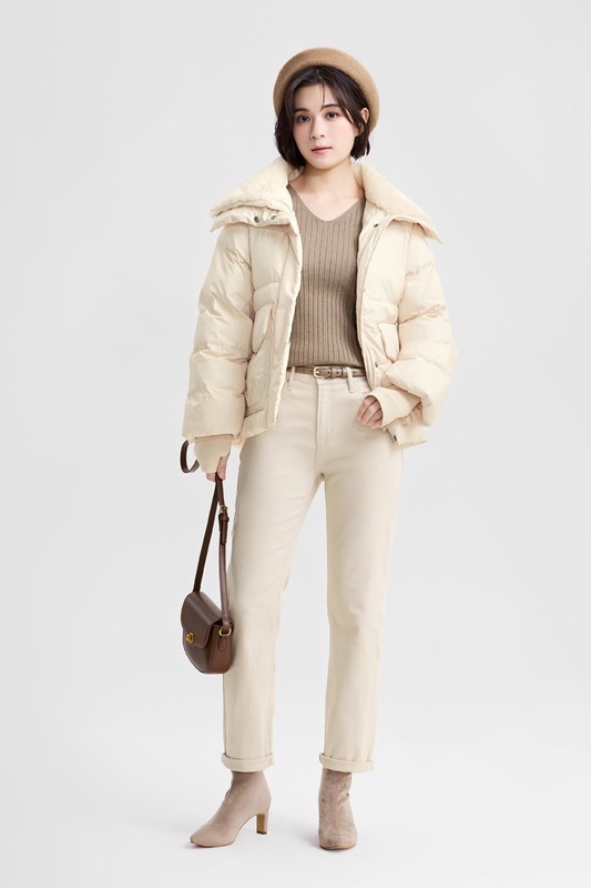 多色修身直筒九分牛仔褲-女