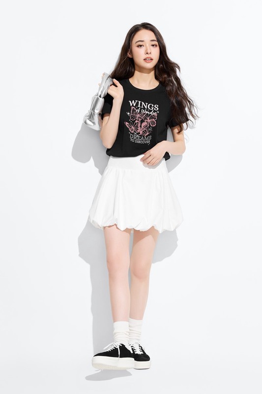 夢幻翅膀印花T恤-女