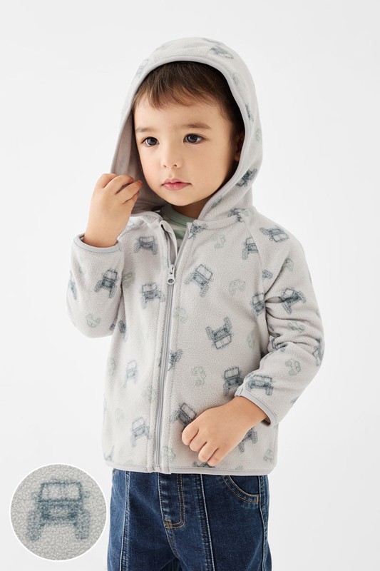 Fleece印花連帽外套-Baby