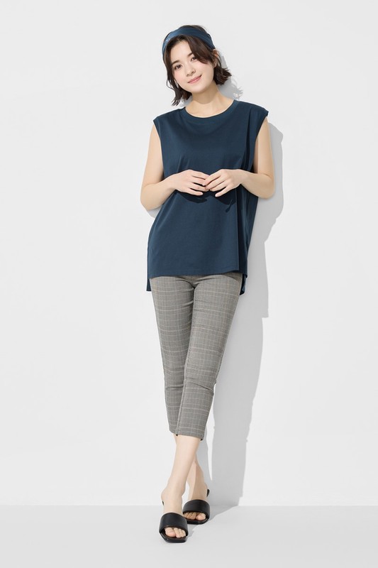 絲光棉寬鬆背心-女