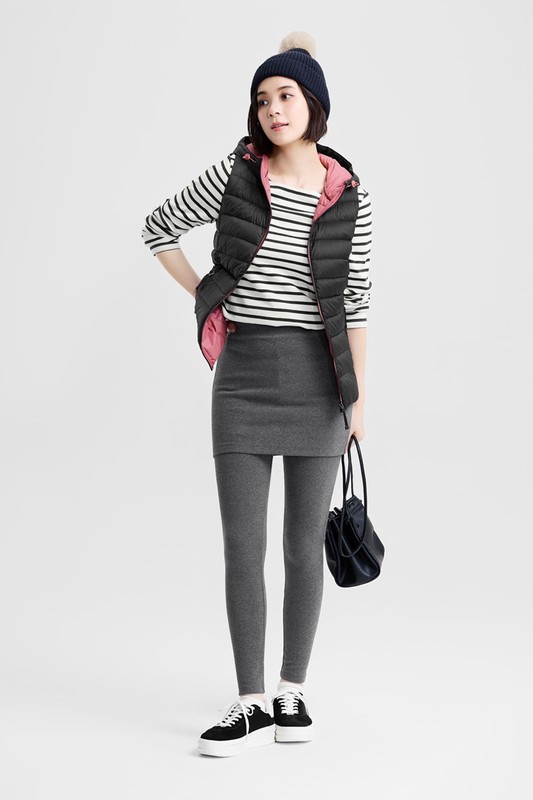 極輕羽絨玩色背心-女