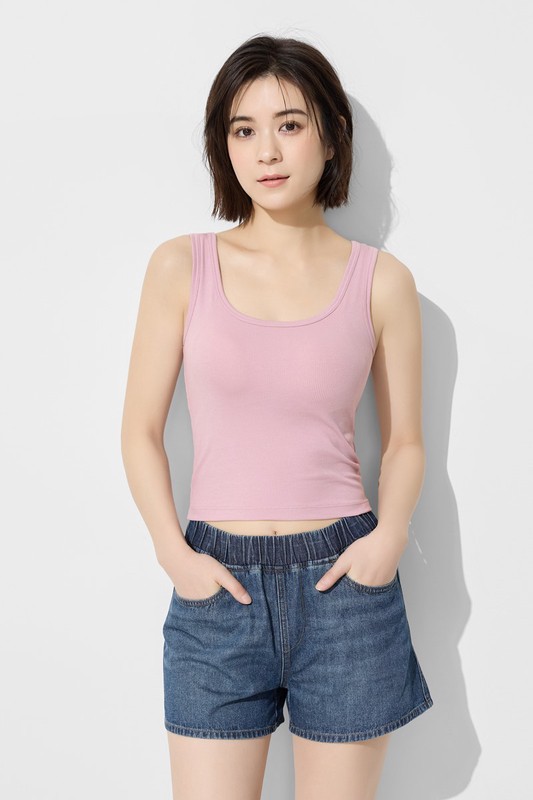 純棉牛仔輕便短褲-女