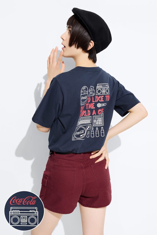 可口可樂寬版印花T恤-12-女