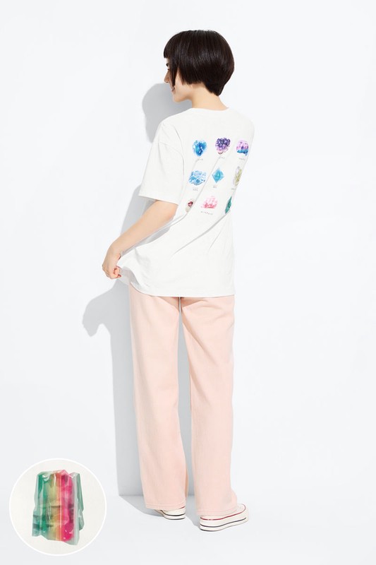 大人的圖鑑寬長版印花T恤-12-女