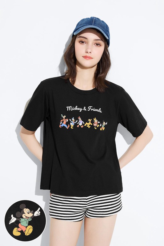 迪士尼系列寬版印花T恤-23-女