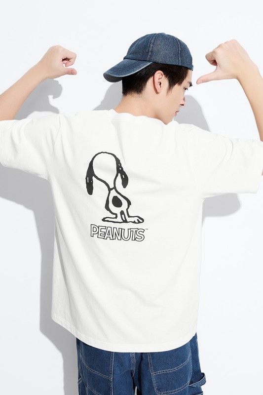 史努比系列印花T恤-02-男