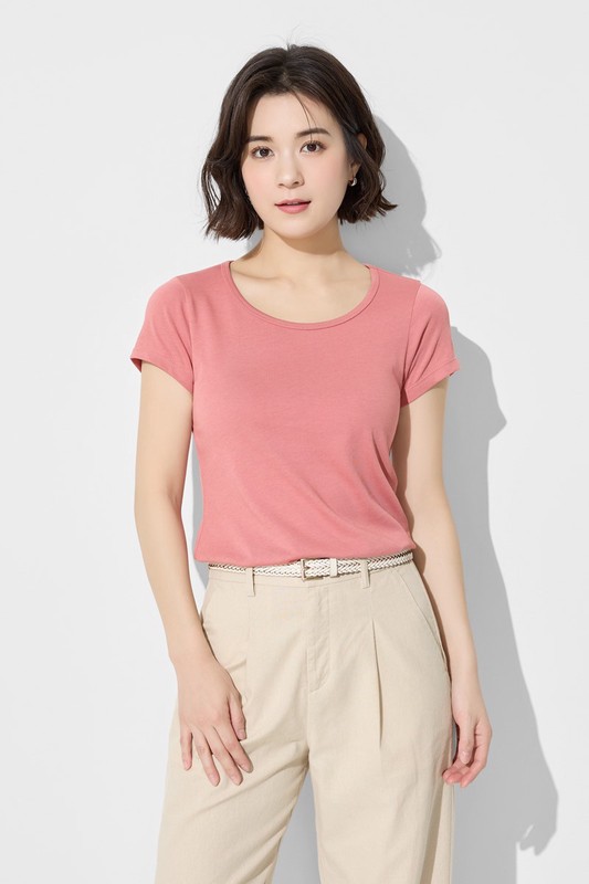 快乾棉大圓領T恤-女