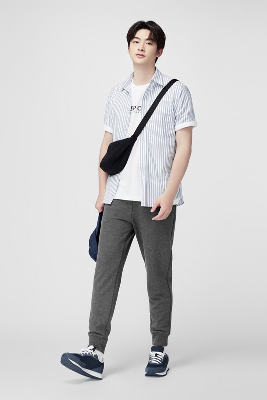 毛圈束口長褲-男