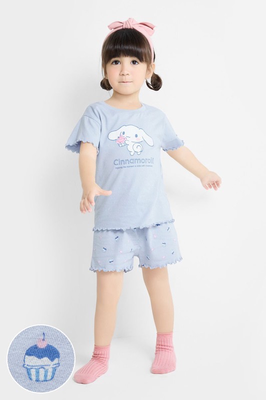 三麗鷗純棉木耳邊家居套裝-01-童