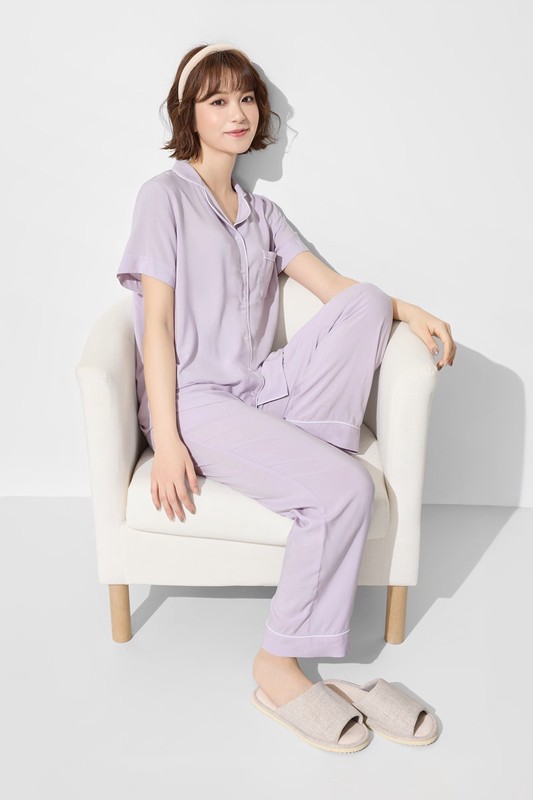 嫘縈長褲家居套裝-女