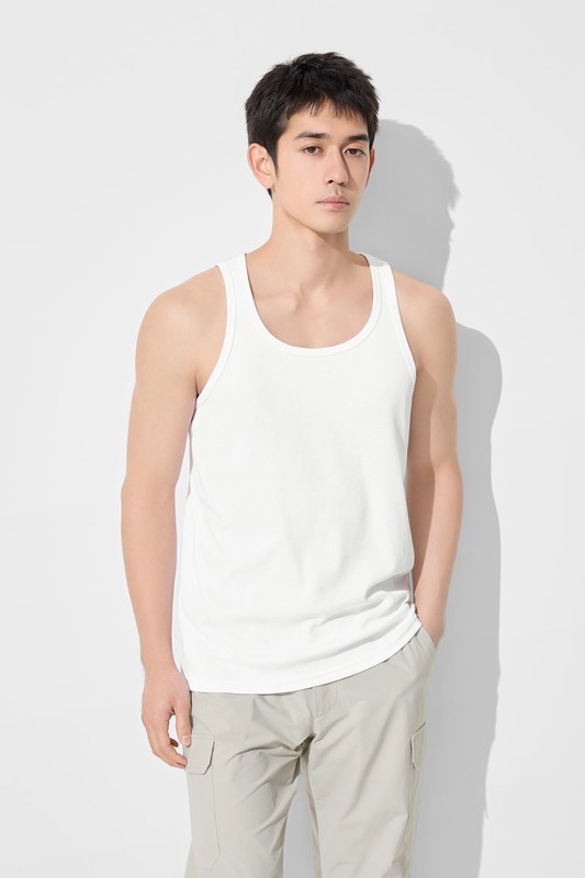 快乾棉羅紋背心-男