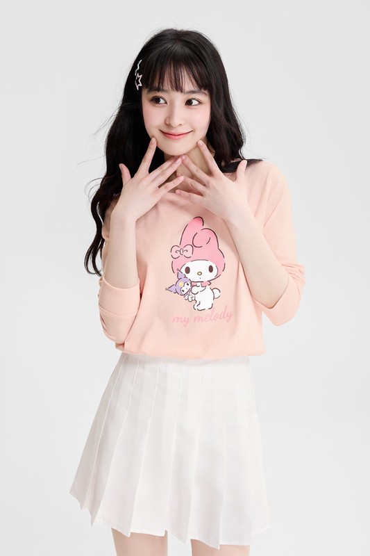 三麗鷗長袖印花T恤-10-女