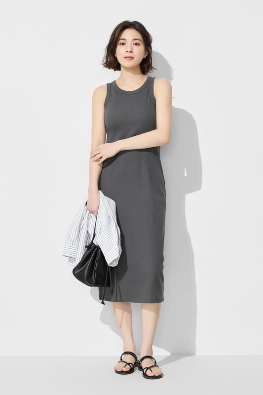 羅紋背心連身裙-女