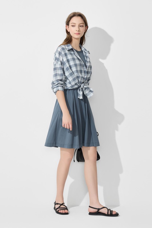 絲光棉無袖洋裝-女