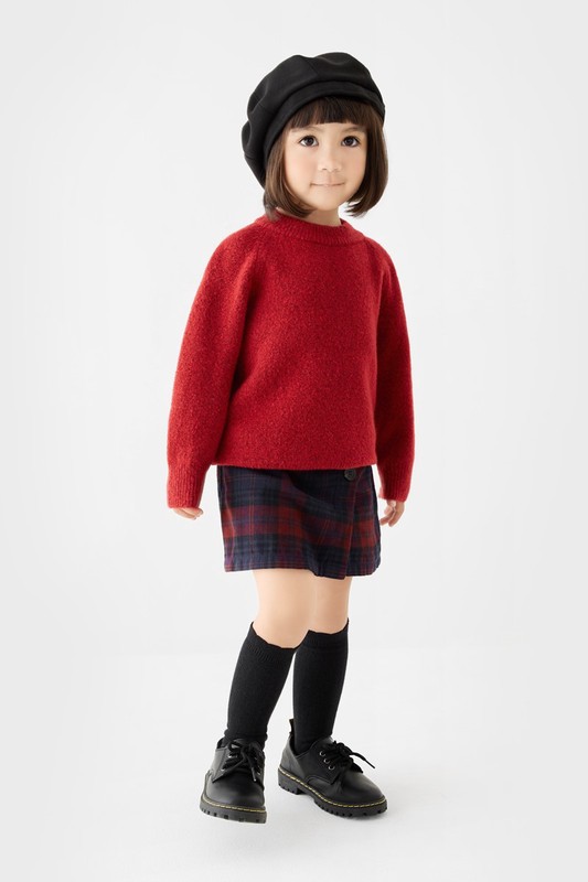 柔軟舒適圓領毛衣-童