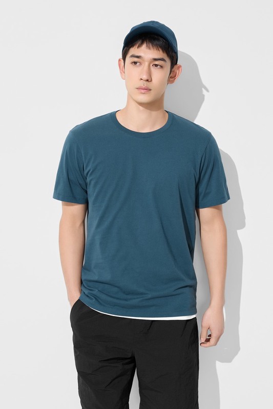 純棉圓領T恤-男