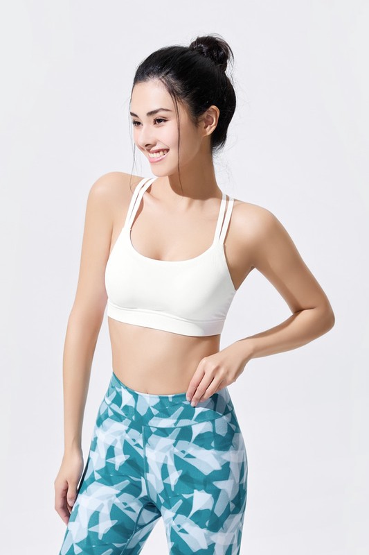 運動中度支撐交叉細肩帶Bra背心-女