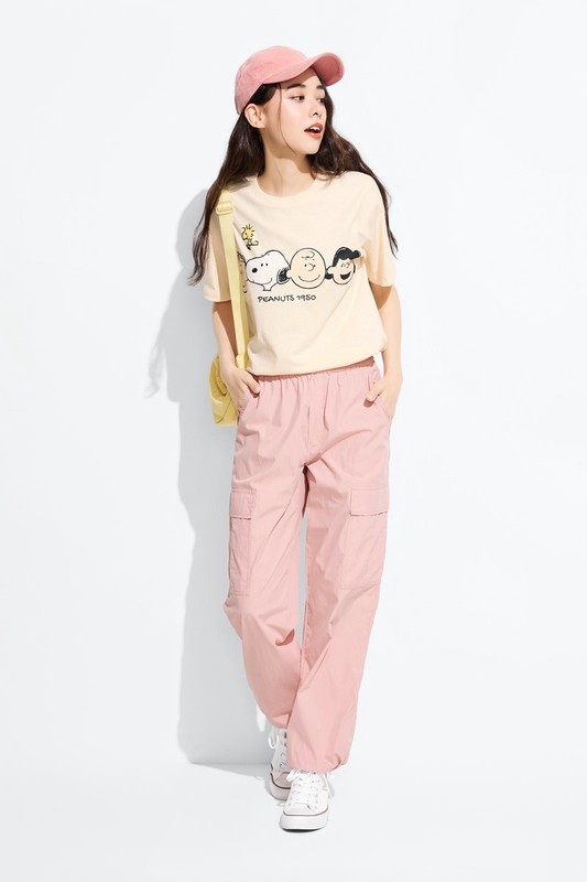 史努比系列寬版印花T恤-18-女