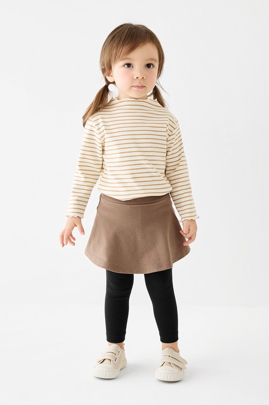 棉質羅紋假兩件內搭褲-Baby