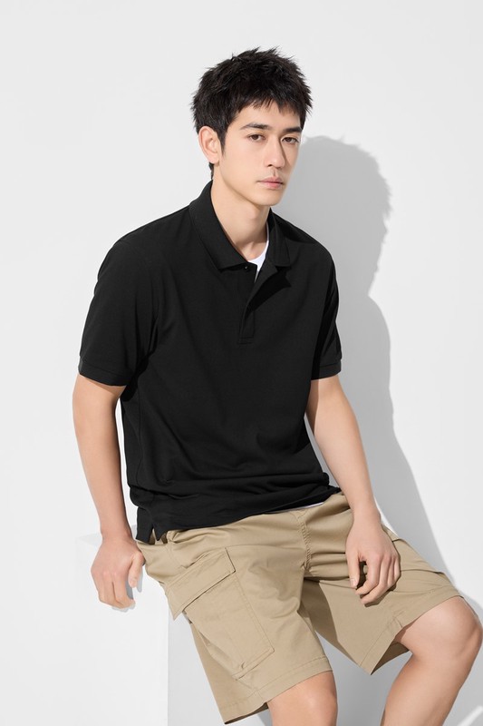 快乾網眼polo衫-男