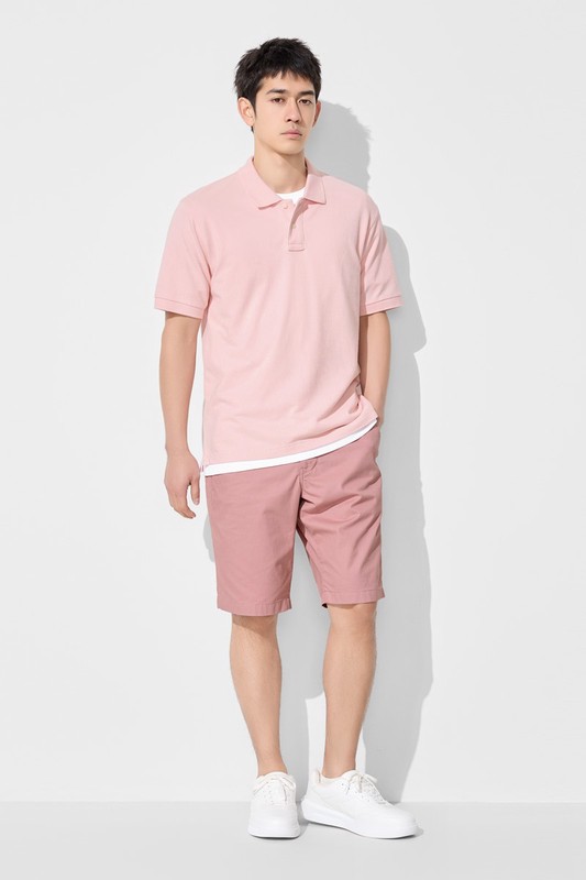 純棉網眼polo衫-男