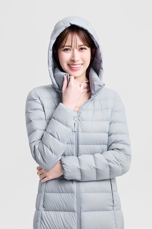 極輕羽絨連帽大衣-女