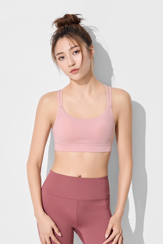 運動中度支撐交叉細肩帶Bra背心-女
