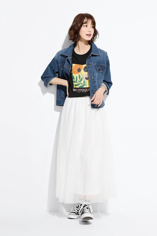 花語之間厚版印花T恤-女