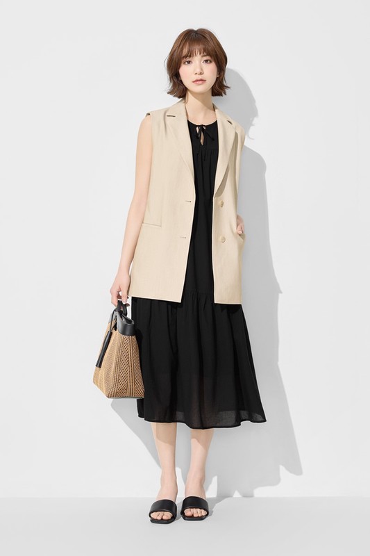 長版西裝背心-女