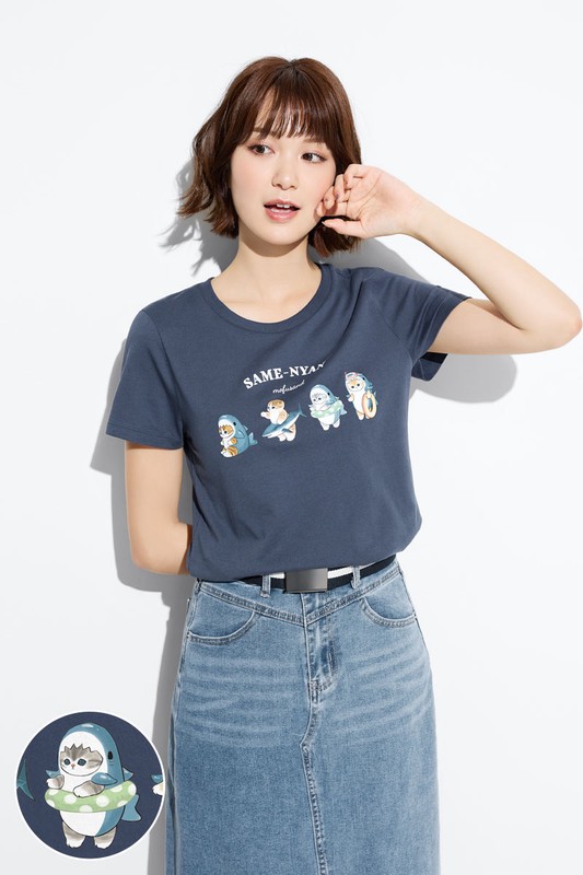 貓福珊迪印花T恤-01-女