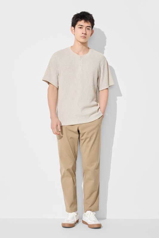 彈性休閒九分褲-男