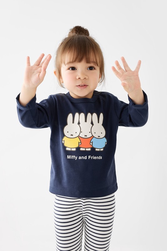 Miffy and Friends長袖印花T恤-05-Baby