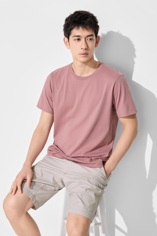 純棉圓領T恤-男