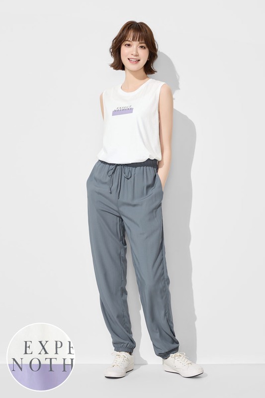 純棉文字印花背心-女