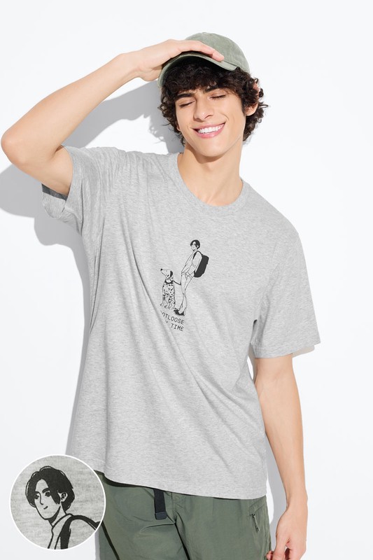 人物印花T恤-男