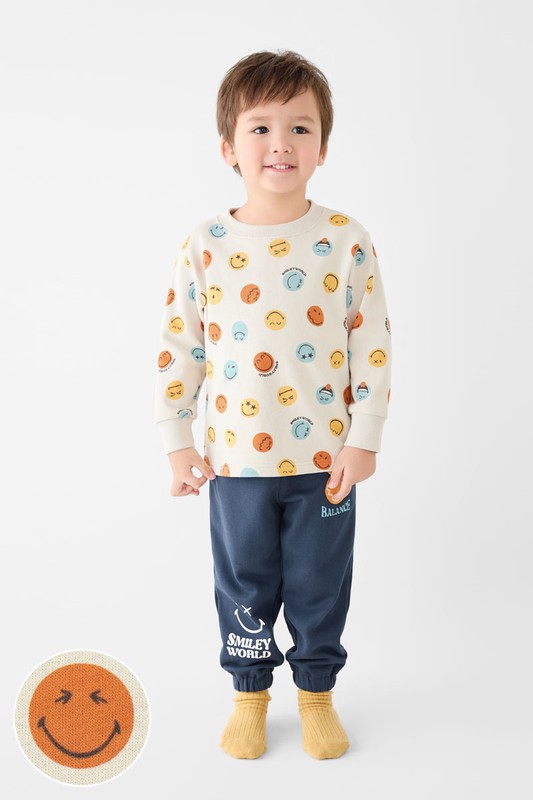 SmileyWorld®毛圈印花家居套裝-童