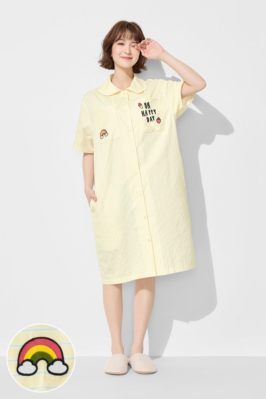 棉質安心防凸點家居洋裝-女