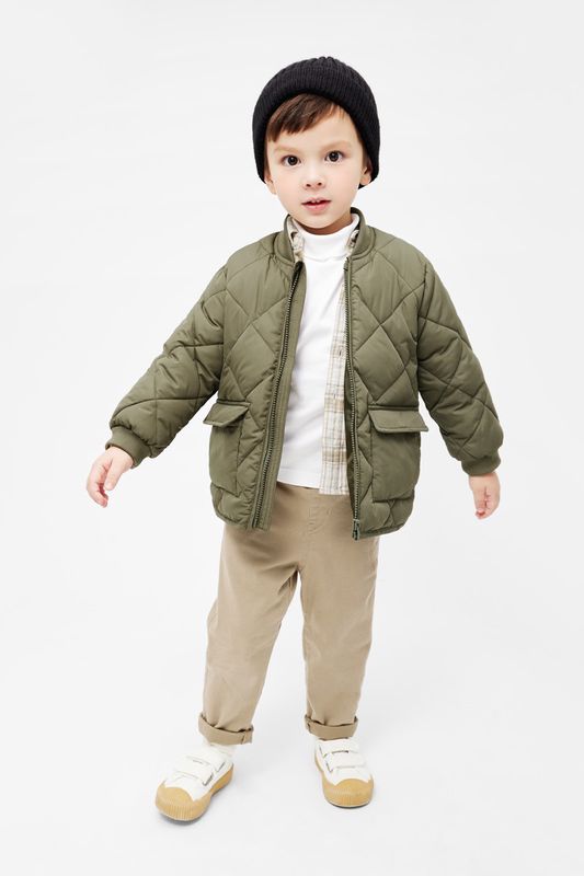 磨毛柔棉高領長袖T恤-童