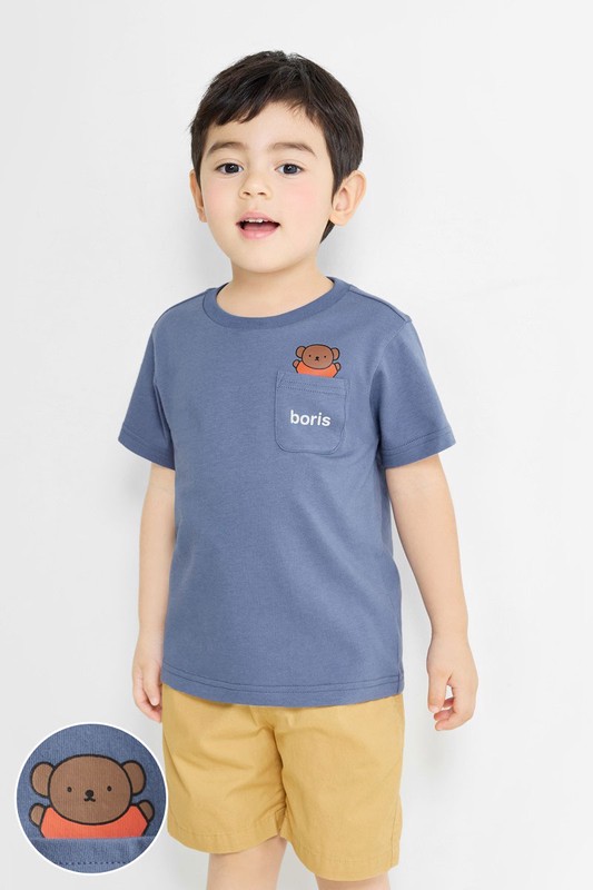 Miffy and Friends口袋印花T恤-06-童