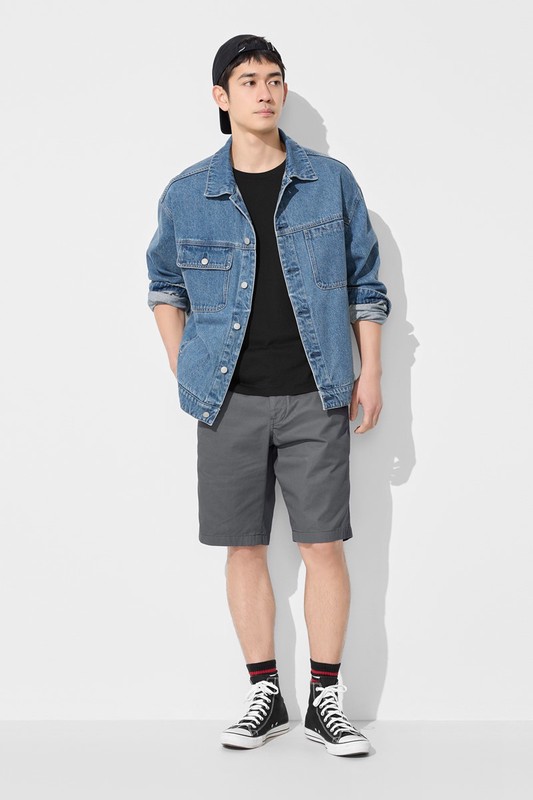 牛仔寬版外套-男