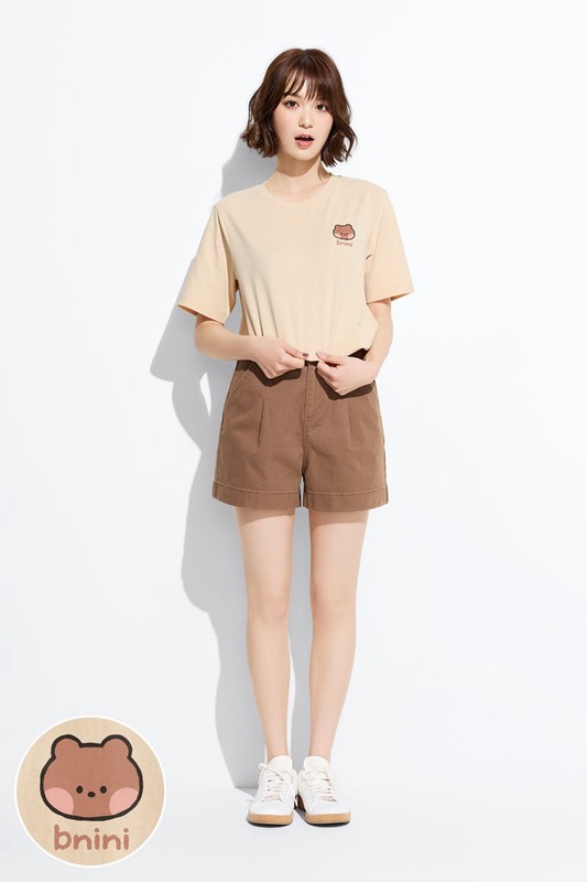 LINE FRIENDS minini寬版印花T恤-01-女