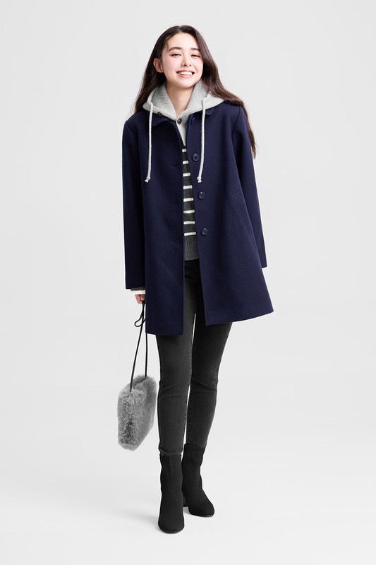 仿毛呢大衣-女