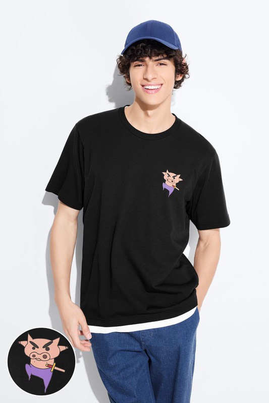 蠟筆小新印花T恤-17-男