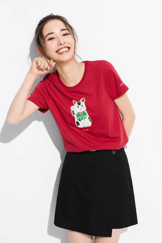 大人的圖鑑印花T恤-01-女