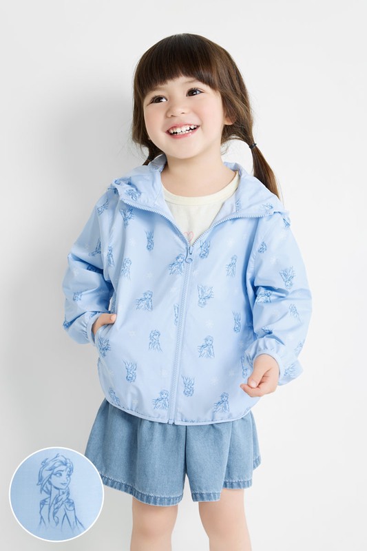 迪士尼系列抗UV輕型印花風衣外套-童