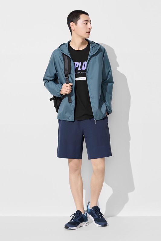 快乾鬆緊短褲-男