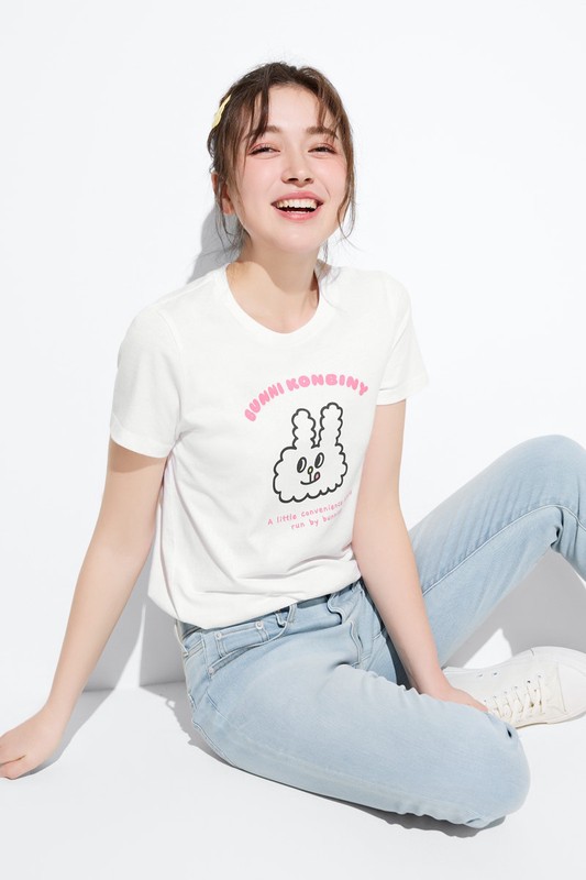 Bunni Konbiny印花T恤-01-女