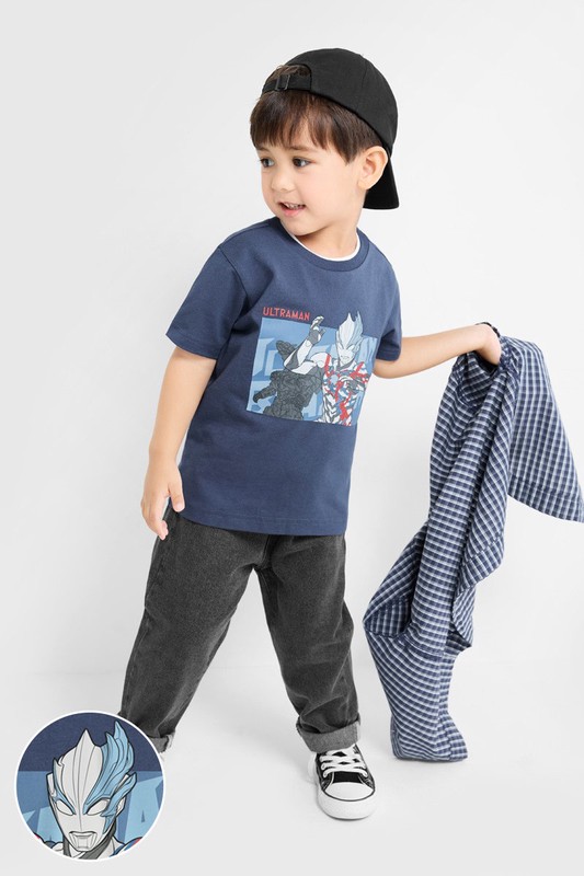 超人力霸王印花T恤-08-童